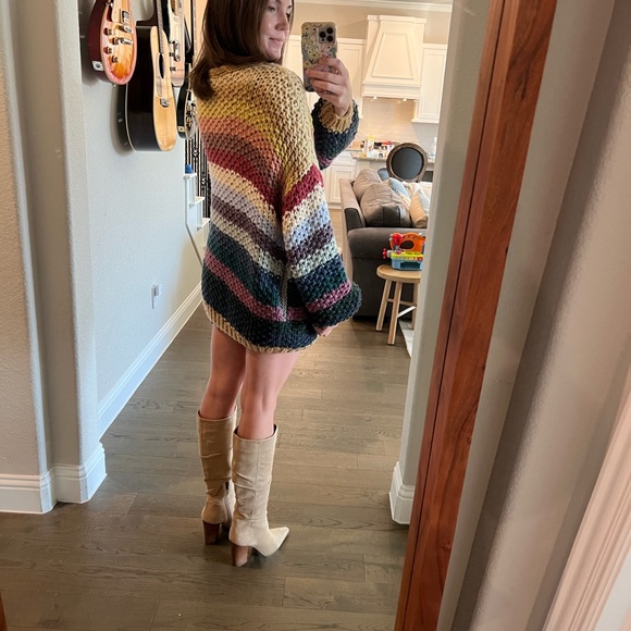 Colorful Cable Knit Cardigan - Picture 3 of 3